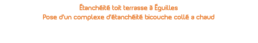 étanchéité toit terrasse à Éguilles Pose d'un complexe d'étanchéité bicouche collé a chaud